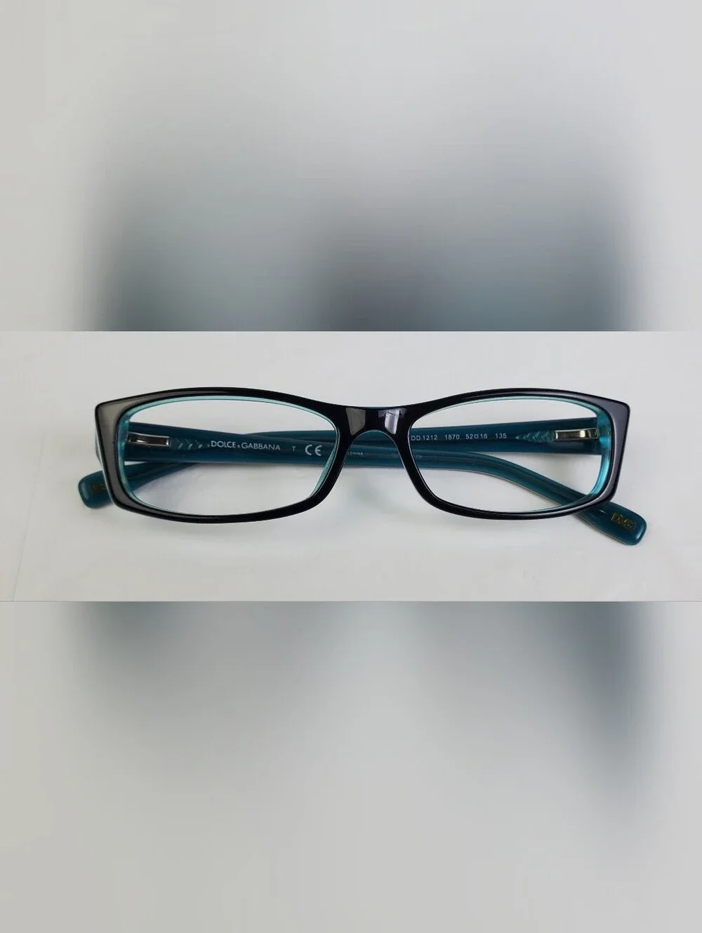 D&G Dolce & Gabbana DD 1212 Eyeglasses 1870 52-16-135 Full Rim FRAMES ONLY - EUC